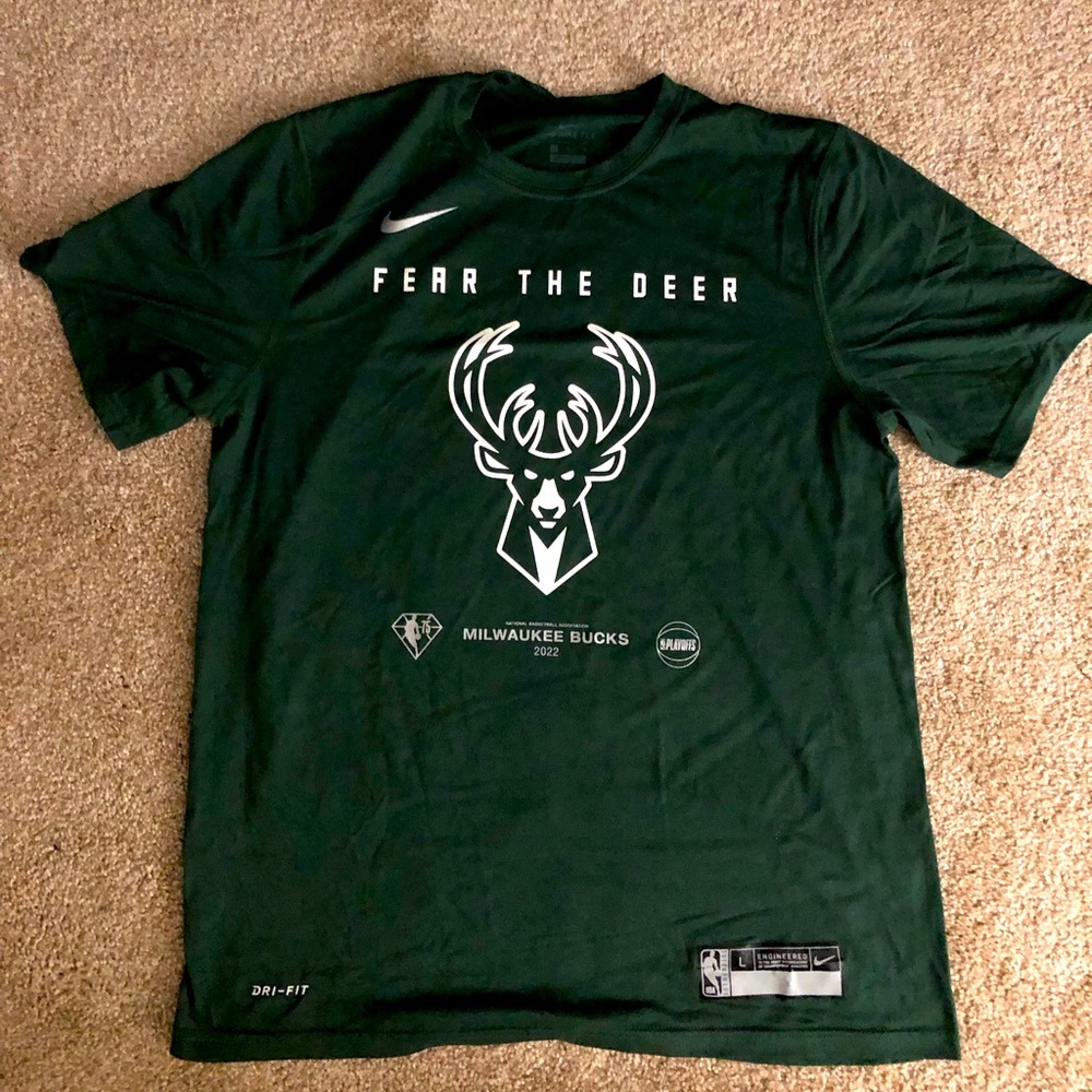 Nike Dri-Fit Milwaukee Bucks NBA 75th Anniversary Playoff Tee